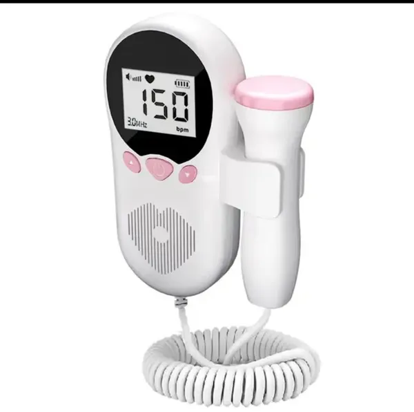 Dmedicare_Fetal_Doppler_Your_Portable_Pregnancy_Companion_with_50-230MHz_LCD_Display_Pink_Fetal_Doppler