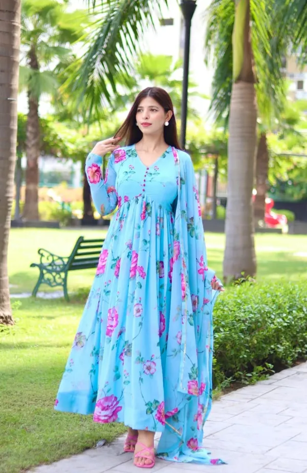 Gown Febrics Fox Gerorrget Soft Heavy Quality Fabric Gown