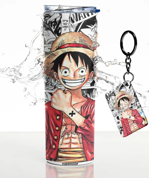 Combo__Anime_Printed_Stainless_Steel_Tumbler_600_Ml_Sipper_Bottle_&_Keychain_Combo_With_12_Hours_Hot_&_Cold_Feature_|_Best_Gift_For_Naruto/_Goku/_Saitama/_Luffy_Anime_Fans_(Luffy-Anime)