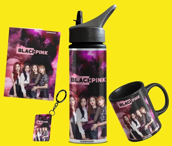 Combo_Pack_Of_6_Black_Printed_Black_Girls_Group_Army_Kpop_Gift_|_Mug(350Ml),_Sipper_Bottle(750Ml),_Keychain,_Sunglass,_Cap,_Greeting_Card,_Gift_Set_For_Black_Fans