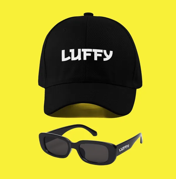 Combo_Pack_Of_6_Black_Printed_Anime_Characters_Design_Gift_|_Mug(350Ml),_Sipper_Bottle(750Ml),_Keychain,_Sunglass,_Cap,_Card,_Gift_Set_For_Itachi_Luffy_Saitama_Anime_Fans_Otaku_(Luffy_-_Anime)