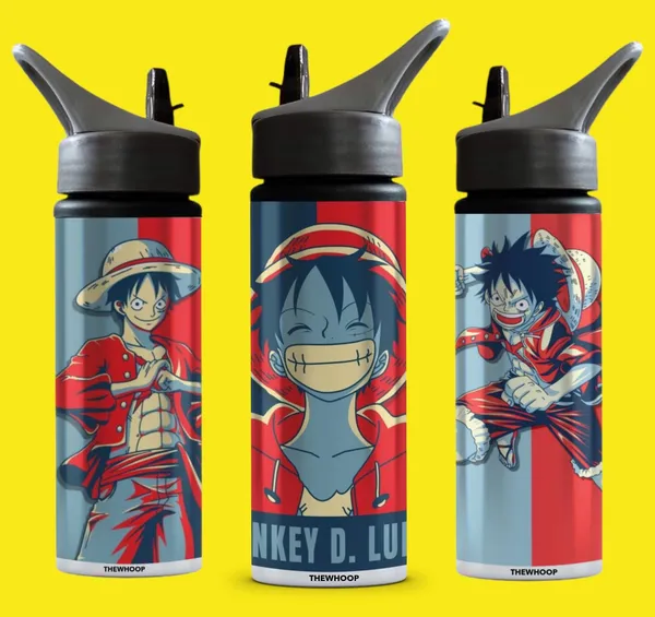 Combo_Pack_Of_6_Black_Printed_Anime_Characters_Design_Gift_|_Mug(350Ml),_Sipper_Bottle(750Ml),_Keychain,_Sunglass,_Cap,_Card,_Gift_Set_For_Itachi_Luffy_Saitama_Anime_Fans_Otaku_(Luffy_-_Anime)