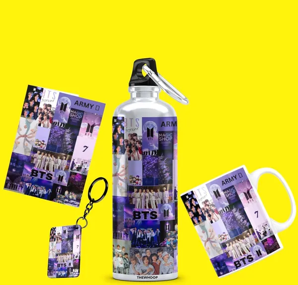 Combo_Pack_Of_6_White_Printed_Bts_Team_Army_Kpop_Gift_|_Mug,_Sipper_Bottle,_Keychain,_Sunglass,_Cap,_Greeting_Card,_Birthday_Gift_Set_For_Bts_Fans