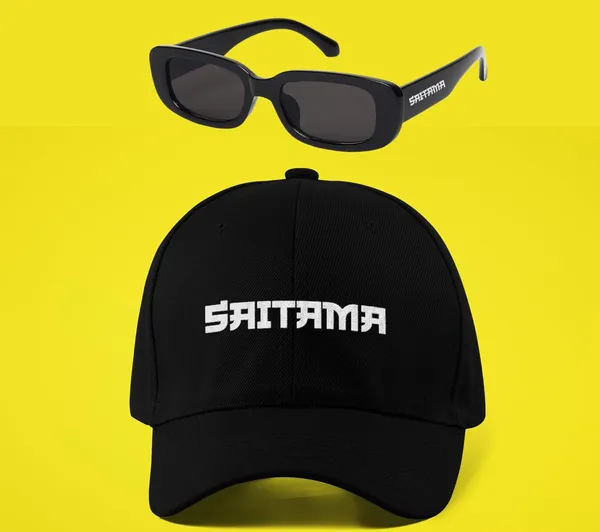 Combo_Pack_Of_6_Black_Printed_Anime_Characters_Design_Gift_|_Mug(350Ml),_Sipper_Bottle(750Ml),_Keychain,_Sunglass,_Cap,_Card,_Gift_Set_For_Itachi_Luffy_Saitama_Anime_Fans_Otaku_(Saitama_-_Anime)