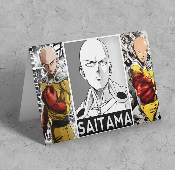Combo_Pack_Of_6_Black_Printed_Anime_Characters_Design_Gift_|_Mug(350Ml),_Sipper_Bottle(750Ml),_Keychain,_Sunglass,_Cap,_Card,_Gift_Set_For_Itachi_Luffy_Saitama_Anime_Fans_Otaku_(Saitama_-_Anime)