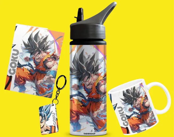 Combo_Pack_Of_6_Grey_Printed_Anime_Characters_Design_Gift_|_Mug(350Ml),_Sipper_Bottle(750Ml),_Keychain,_Sunglass,_Cap,_Greeting_Card,_Gift_Set_For_Naruto_Goku_Anime_Fans_Otaku