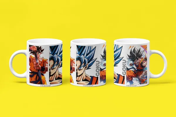 Combo_Pack_Of_6_Grey_Printed_Anime_Characters_Design_Gift_|_Mug(350Ml),_Sipper_Bottle(750Ml),_Keychain,_Sunglass,_Cap,_Greeting_Card,_Gift_Set_For_Naruto_Goku_Anime_Fans_Otaku