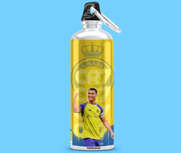 Combo_Pack_Of_6_Orange_Printed_Cristiano_Ronaldo_Gift_|_Mug_(350Ml),_Sipper_Bottle_(750Ml),_Keychain,_Sunglass,_Cap,_Greeting_Card,_Birthday_Gift_Set_For_Cristiano_Ronaldo_Fans