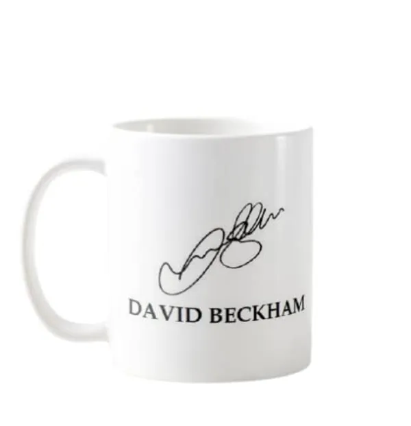 White_Printed_Autograph_Ceramic_New_Coffee_Mug_(Devid-Backam_)