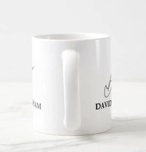 White_Printed_Autograph_Ceramic_New_Coffee_Mug_(Devid-Backam_)