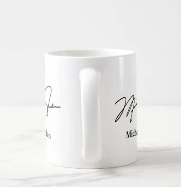 White_Printed_Autograph_Ceramic_New_Coffee_Mug_(Jordan)
