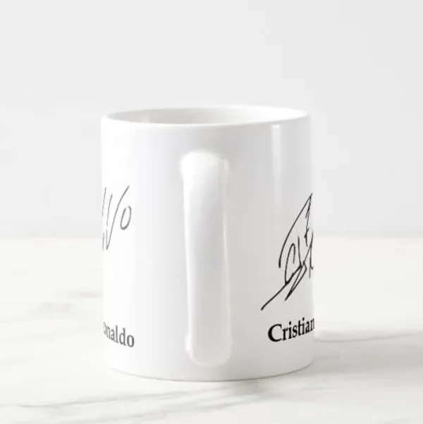 White_Printed_Autograph_Ceramic_New_Coffee_Mug_(Ronaldo)