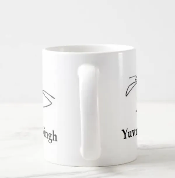 White_Printed_Autograph_Ceramic_New_Coffee_Mug_(Yuvraj-Singh)