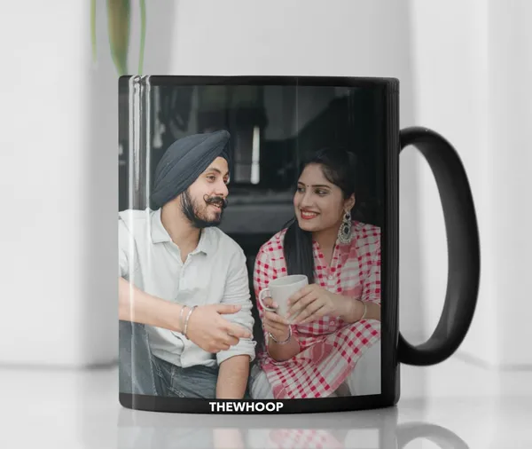 Combo_Pack_Of_2_Black_Personalized_Ceramic_Photo_Mug_And_Keychain_|_Anniversary/_Birthday_Gift_Customized_Mug_And_Keychain_Combo_With_Your_Photo,_Name_Or_Any_Caption