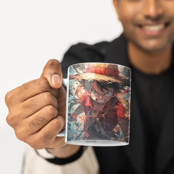Combo_Pack_Of_2_White_Anime_Naruto/_Goku/_Luffy_Gift_|_Ceramic_Coffee_Mug_350_Ml_With_Keychain_Combo_(Anime-Luffy-Anger_Face)