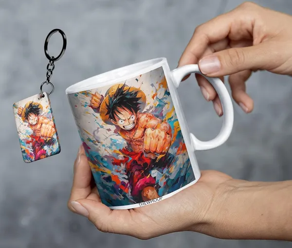 Combo_Pack_Of_2_White_Anime_Naruto/_Goku/_Luffy_Gift_|_Ceramic_Coffee_Mug_350_Ml_With_Keychain_(Anime-Luffy-Cartoonish_Face)
