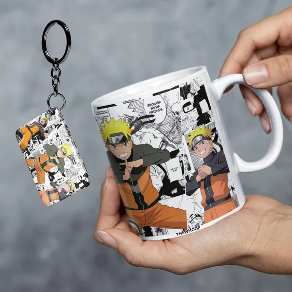 Combo_Pack_Of_2_White_Anime_Naruto/_Goku/_Luffy_Gift_|_Ceramic_Coffee_Mug_350_Ml_With_Keychain_Combo_(Naruto_-_Anime)