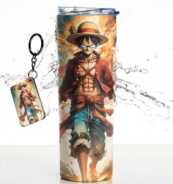 Combo_Pack_Of_2_White_Anime_Printed_Stainless_Steel_Tumbler_600_Ml_Sipper_Bottle_&_Keychain_Combo_With_12_Hours_Hot_&_Cold_Feature_|_Best_Gift_For_Naruto/_Goku/_Saitama/_Luffy_Anime_Fans_(Luffy-_Angry_Face)