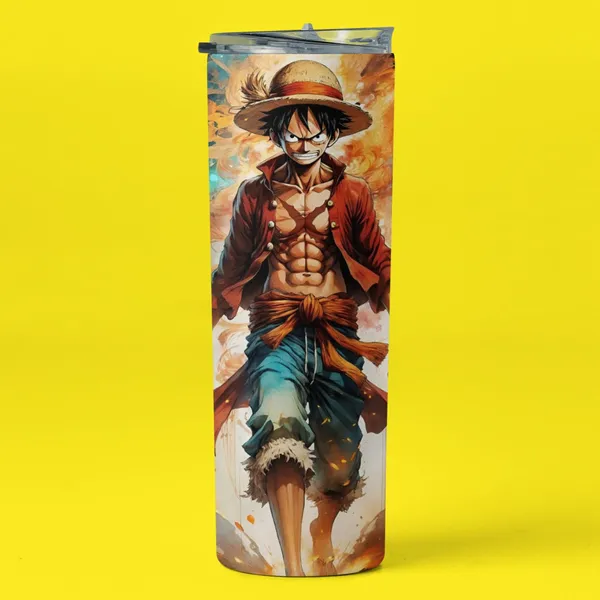 Combo_Pack_Of_2_White_Anime_Printed_Stainless_Steel_Tumbler_600_Ml_Sipper_Bottle_&_Keychain_Combo_With_12_Hours_Hot_&_Cold_Feature_|_Best_Gift_For_Naruto/_Goku/_Saitama/_Luffy_Anime_Fans_(Luffy-_Angry_Face)