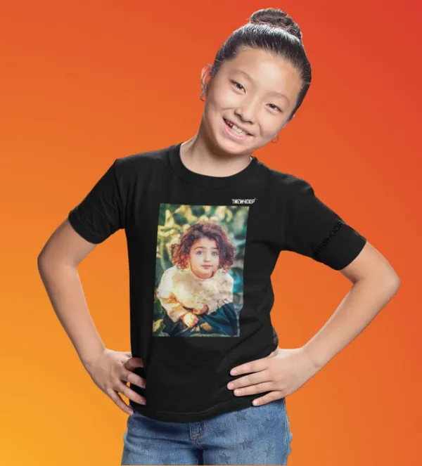 Black_Personalized_Custom_Print_Round_Neck_Cotton_Kids_T-Shirts_For_Boys,_Girls