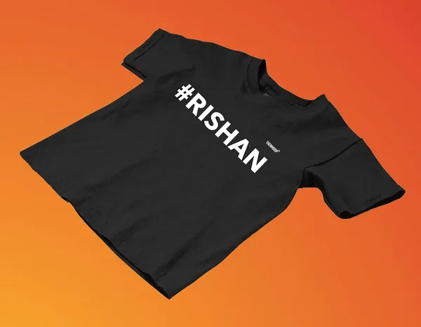 Black_Personalized_Custom_Print_Round_Neck_Cotton_Kids_T-Shirts_For_Boys,_Girls