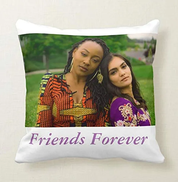 White_Personalized_Custom_Photo_And_Text_Print_Cushion_Cover_With_Filler