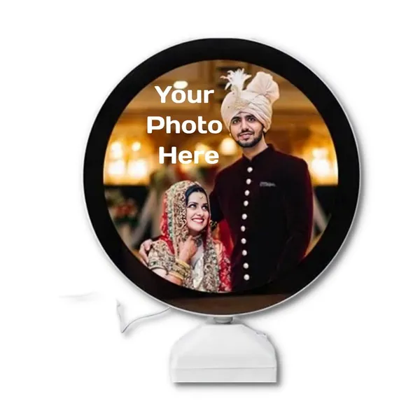White_Magic_Glass_Mirror_Photo_Frame_With_Led_Light_Round_&_Customized_With_Personal_Photograph_For_Birthday,_Anniversary_&_Couple_Love_Unique_Gift