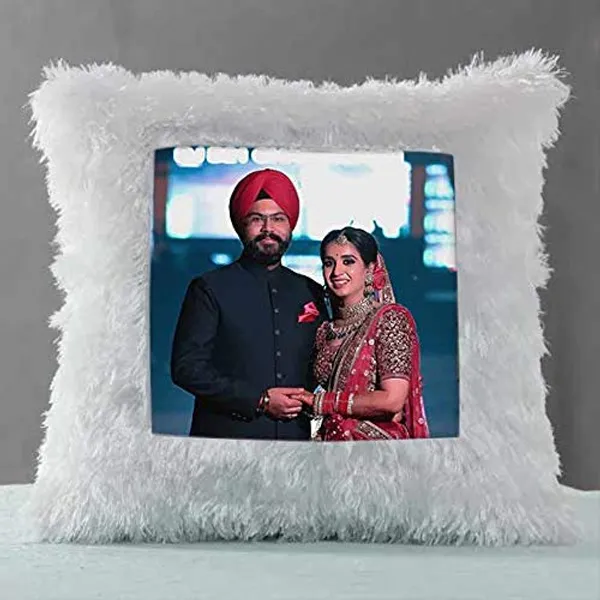 White_Led_Light_Photo_Polyester_Blend_Cushion_With_Filler