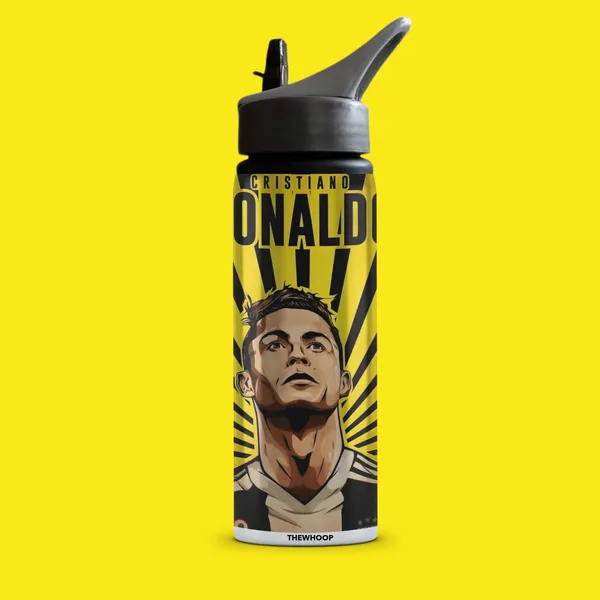 Combo_Pack_Of_2_Yellow_Cristiano_Ronaldo_Printed_Sipper_750_Ml_Aluminium_Bottle_&_Keychain_Combo_With_Holding_Grip_Feature_|_Best_Gift_For_Cr7_/_Football_Sports_Fans