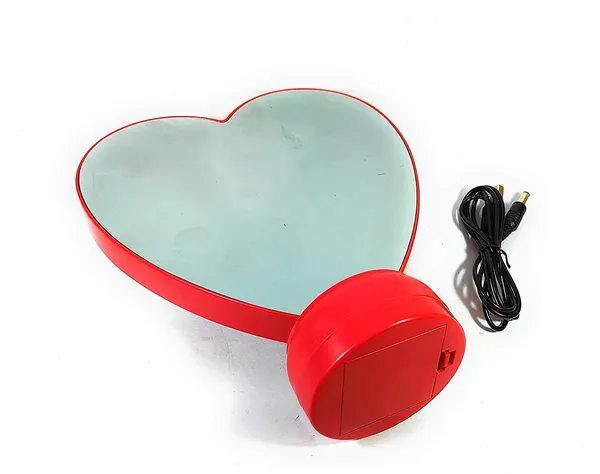 Red_Plastic_Personalized_Customize_Magic_Mirror_Cum_Photo_Heart_Shape_Tabletop_Frame_With_Led_Light