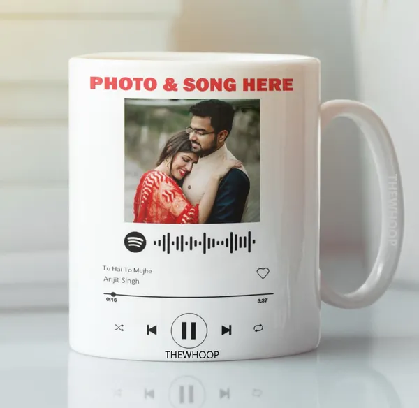 White_Spotify_Custom_Photo_&_Song_Coffee_Mug_(350Ml),_Add_Your_Photo/_Text_&_Your_Personalized_Song_For_Birthday,_Wedding,_Anniversary,_Valentines_Day_Gift