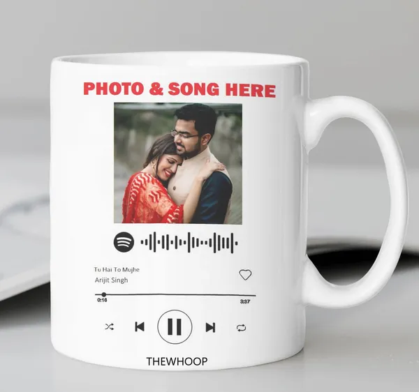 White_Spotify_Custom_Photo_&_Song_Coffee_Mug_(350Ml),_Add_Your_Photo/_Text_&_Your_Personalized_Song_For_Birthday,_Wedding,_Anniversary,_Valentines_Day_Gift