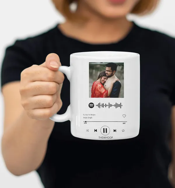 White_Spotify_Custom_Photo_&_Song_Coffee_Mug_(350Ml),_Add_Your_Photo/_Text_&_Your_Personalized_Song_For_Birthday,_Wedding,_Anniversary,_Valentines_Day_Gift