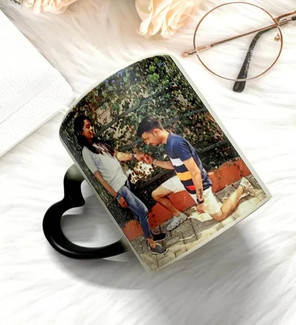 Combo_Pack_Of_White_Customized_Ceramic_Photo_Mug_And_Keychain_|_Birthday/_Valentines_Day_Gift_Personalized_Mug_And_Keychain_With_Your_Photo,_Name_Or_Any_Caption_(Heart_Handle_Magic_Mug)