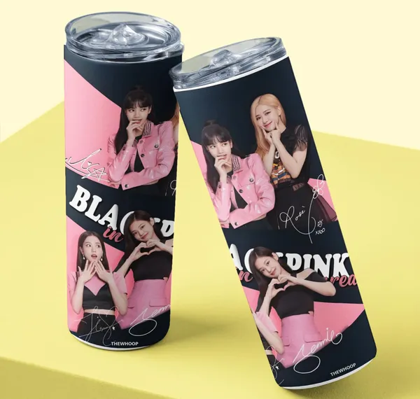 White_Black_K-Pop_Army_Girls_Printed_Stainless_Steel_Tumbler_600_Ml_Water_Bottle_Best_Gift_For_Birthday_Or_Special_Occasion