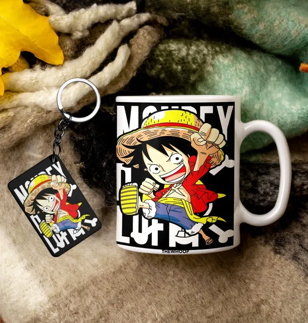 Combo_Pack_Of_2_White_Anime_Naruto/_Goku/_Luffy_Gift_|_Ceramic_Coffee_Mug_350_Ml_With_Keychain_(Anime_-_Luffy_-_Kid)