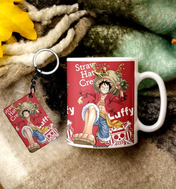 Combo_Pack_Of_2_White_Anime_Naruto/_Goku/_Luffy_Gift_|_Ceramic_Coffee_Mug_350_Ml_With_Keychain_Combo_(Anime_-_Luffy)