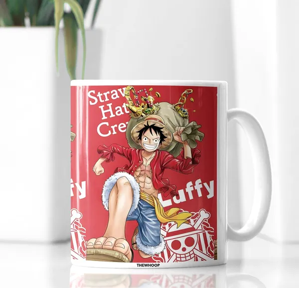 Combo_Pack_Of_2_White_Anime_Naruto/_Goku/_Luffy_Gift_|_Ceramic_Coffee_Mug_350_Ml_With_Keychain_Combo_(Anime_-_Luffy)