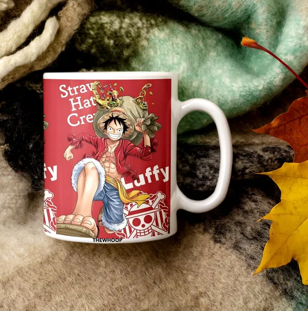 Combo_Pack_Of_2_White_Anime_Naruto/_Goku/_Luffy_Gift_|_Ceramic_Coffee_Mug_350_Ml_With_Keychain_Combo_(Anime_-_Luffy)