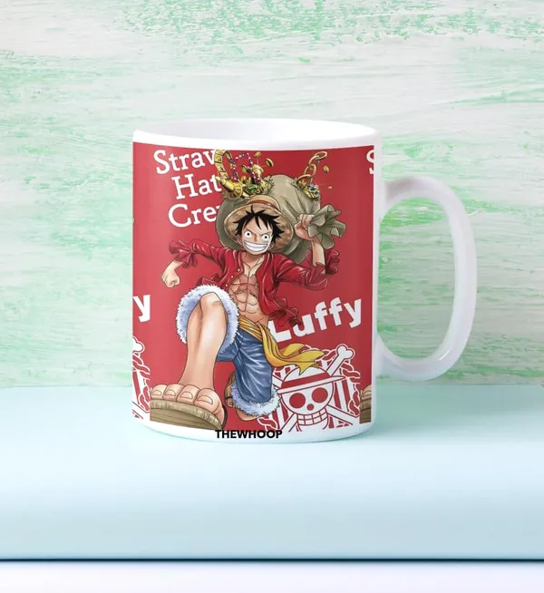 Combo_Pack_Of_2_White_Anime_Naruto/_Goku/_Luffy_Gift_|_Ceramic_Coffee_Mug_350_Ml_With_Keychain_Combo_(Anime_-_Luffy)