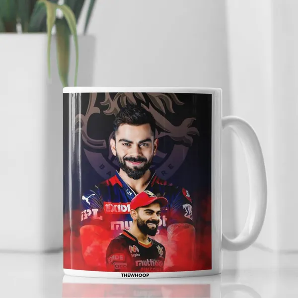 Combo_Pack_Of_2_White_Printed_Virat_Kohli_Ceramic_Coffee_Mug_(350Ml)_With_Wooden_Key-Chain_Combo_Gift_For_Virat_Kohli_Fans_&_Cricket_Lovers_(Virat_-_Rcb)