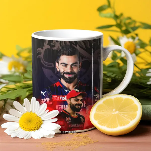 Combo_Pack_Of_2_White_Printed_Virat_Kohli_Ceramic_Coffee_Mug_(350Ml)_With_Wooden_Key-Chain_Combo_Gift_For_Virat_Kohli_Fans_&_Cricket_Lovers_(Virat_-_Rcb)