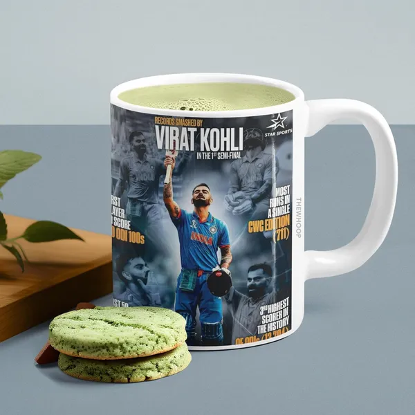 Combo_Pack_Of_2_White_Printed_Virat_Kohli_Ceramic_Coffee_Mug_(350Ml)_With_Wooden_Key-Chain_Combo_Gift_For_Virat_Kohli_Fans_&_Cricket_Lovers_(Virat_-_All_Records)