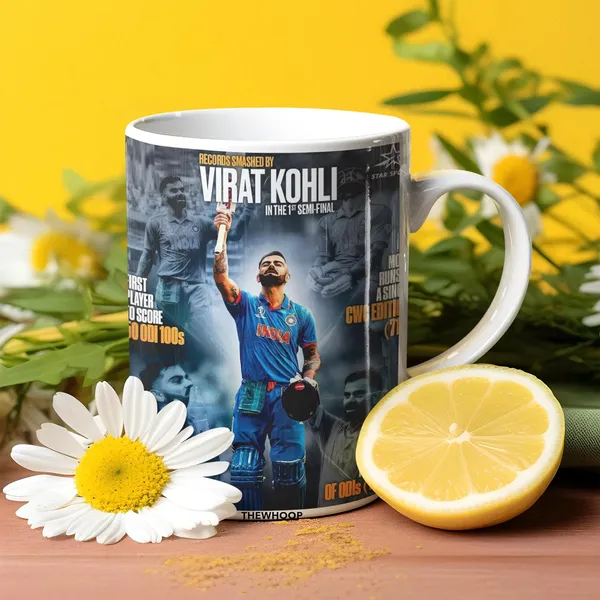 Combo_Pack_Of_2_White_Printed_Virat_Kohli_Ceramic_Coffee_Mug_(350Ml)_With_Wooden_Key-Chain_Combo_Gift_For_Virat_Kohli_Fans_&_Cricket_Lovers_(Virat_-_All_Records)