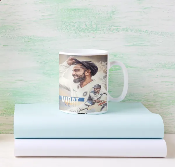 Combo_Pack_Of_2_White_Printed_Virat_Kohli_Ceramic_Coffee_Mug_(350Ml)_With_Wooden_Key-Chain_Gift_For_Virat_Kohli_Fans_&_Cricket_Lovers_(Virat_-_Test)