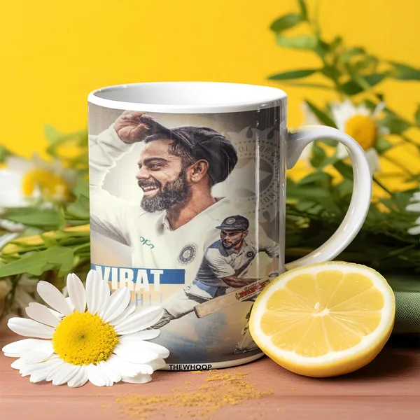Combo_Pack_Of_2_White_Printed_Virat_Kohli_Ceramic_Coffee_Mug_(350Ml)_With_Wooden_Key-Chain_Gift_For_Virat_Kohli_Fans_&_Cricket_Lovers_(Virat_-_Test)