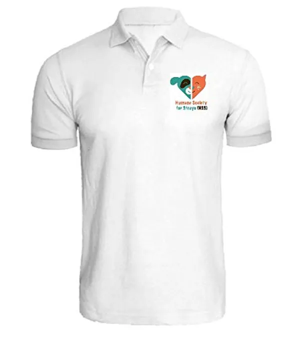 White_Personalized_Print_Polo_Collar_Neck_Sports_Polyester_Unisex_T-Shirt
