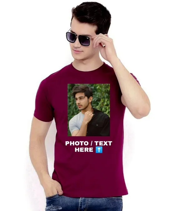 Maroon_Personalized_Round_Neck_Regular_Fit_Premium_Cotton_Unisex_T-Shirt