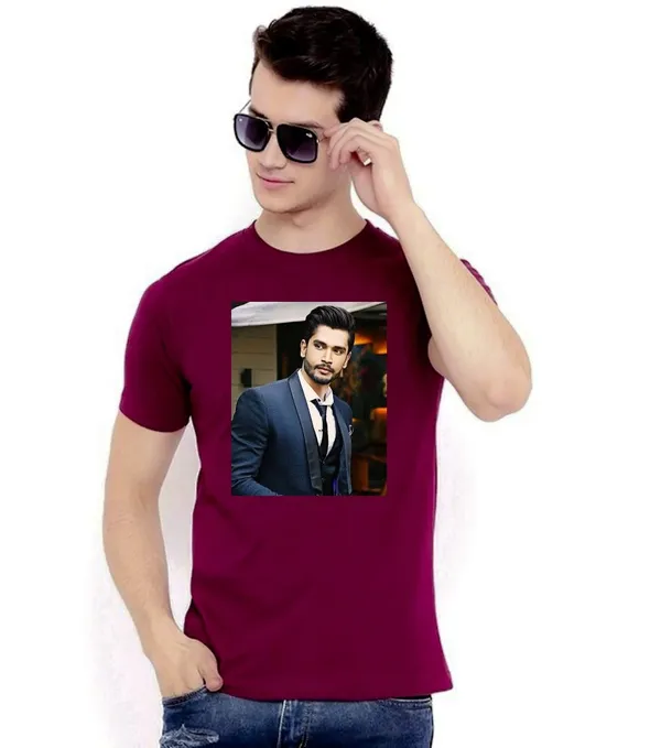 Maroon_Personalized_Round_Neck_Regular_Fit_Premium_Cotton_Unisex_T-Shirt