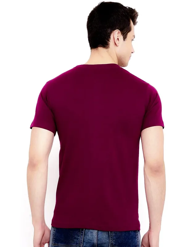 Maroon_Personalized_Round_Neck_Regular_Fit_Premium_Cotton_Unisex_T-Shirt